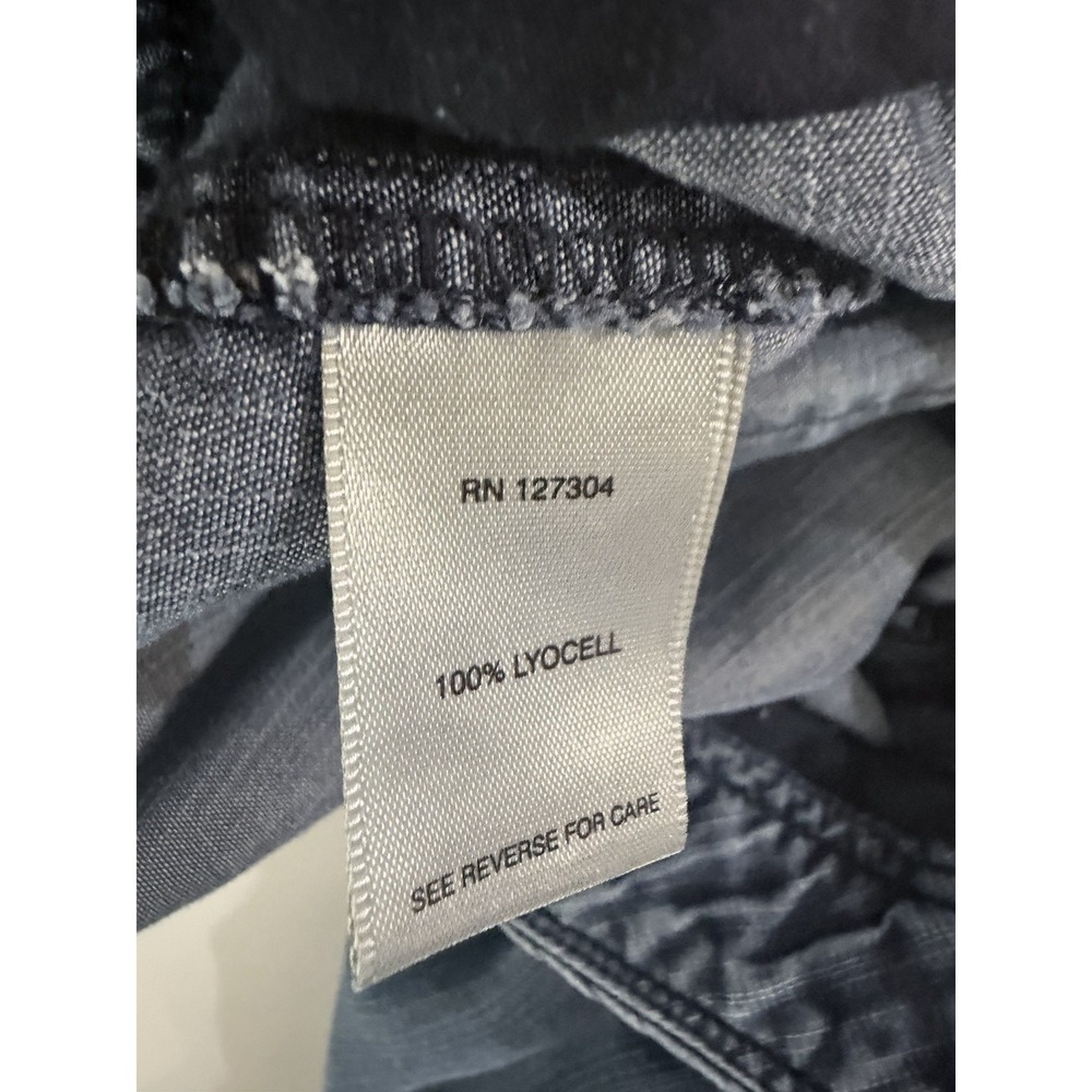 John Mark Wide Leg Pants Womens 6 (31x28) Blue Chambray Lightweight Coastal - Picture 4 of 10